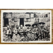 PERU INDIGENAS ANTIGUA TARJETA POSTAL